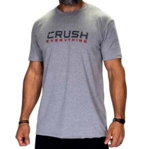 crush everything t shirt grey front