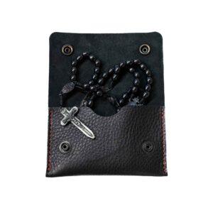 Pouch open with Rosary